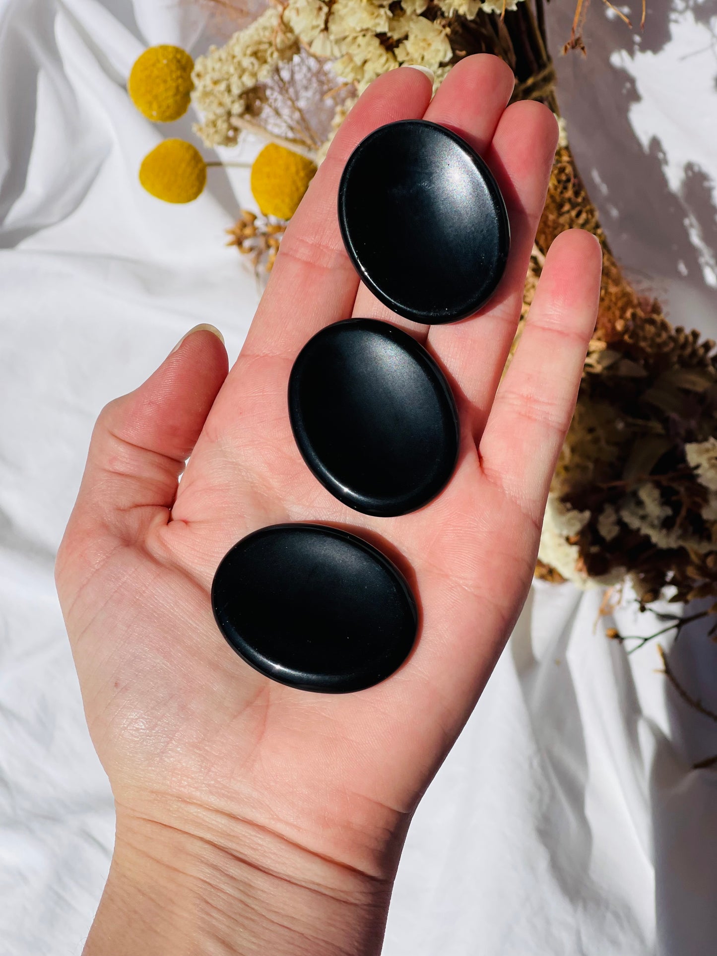 Black Obsidian Worry Stone