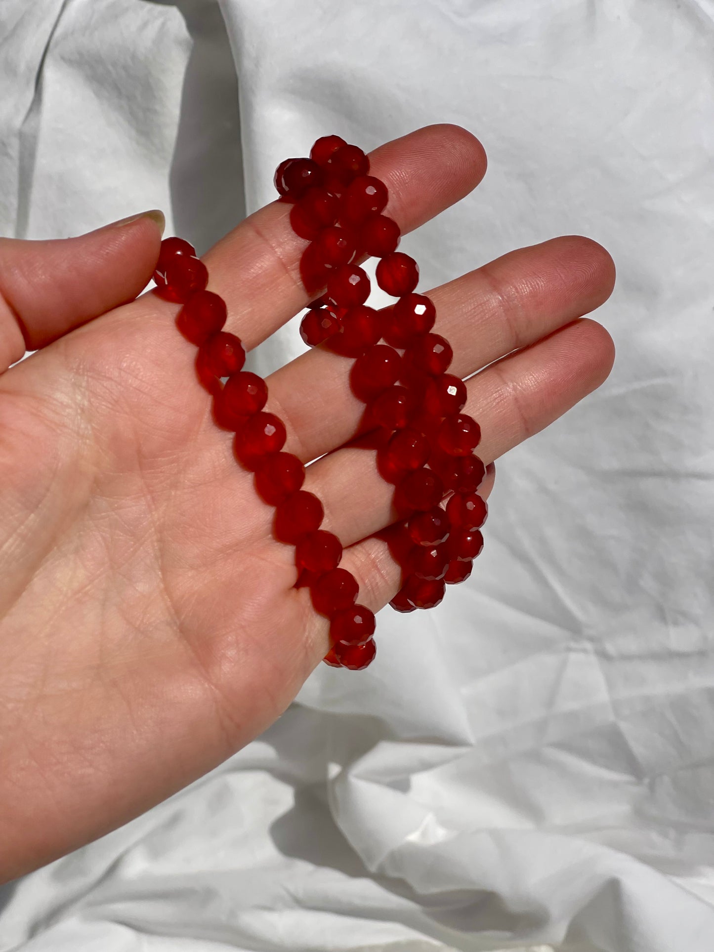 Carnelian Facet Bracelet | 8mm