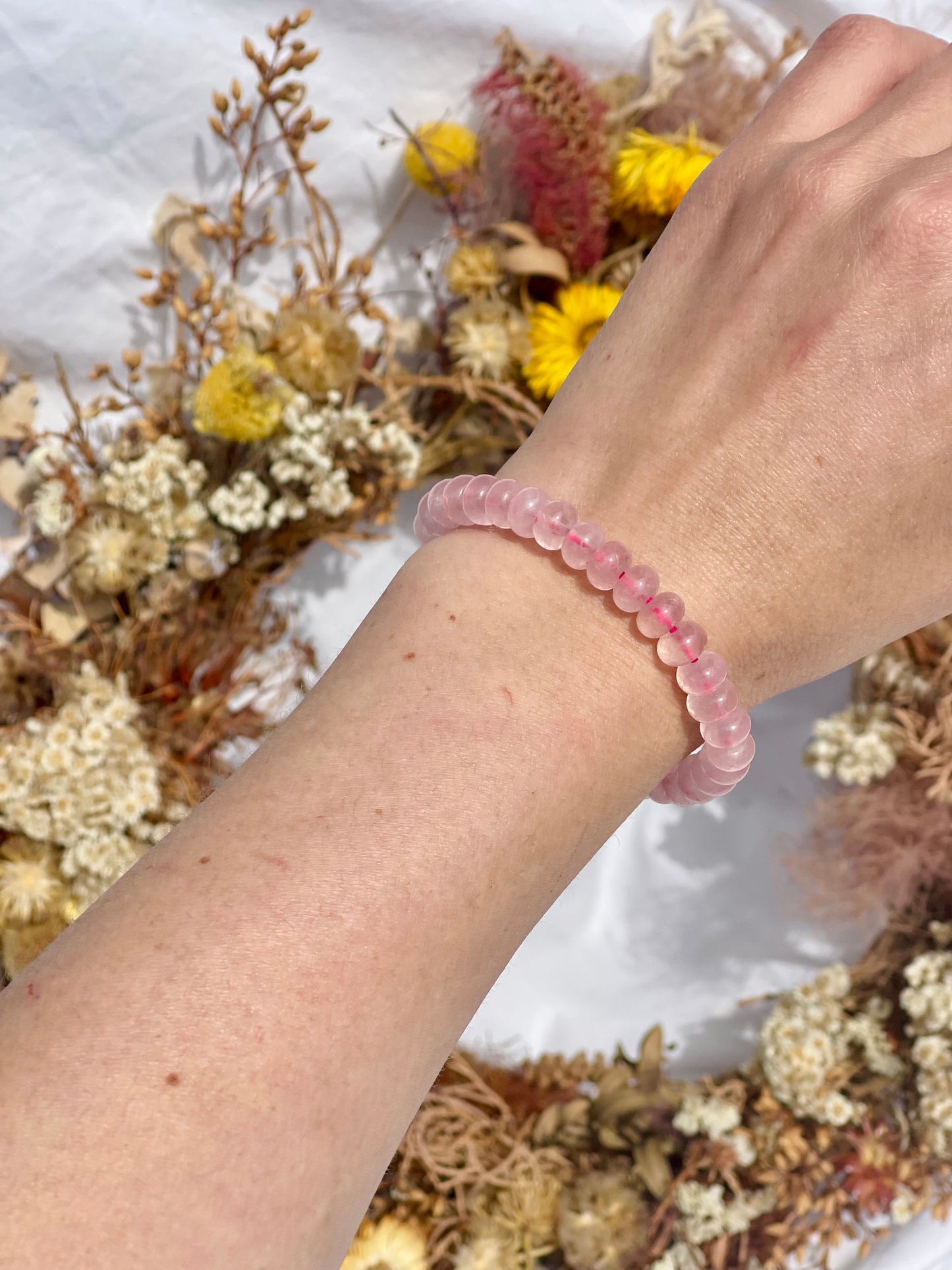 Rose Quartz Donut Bracelet