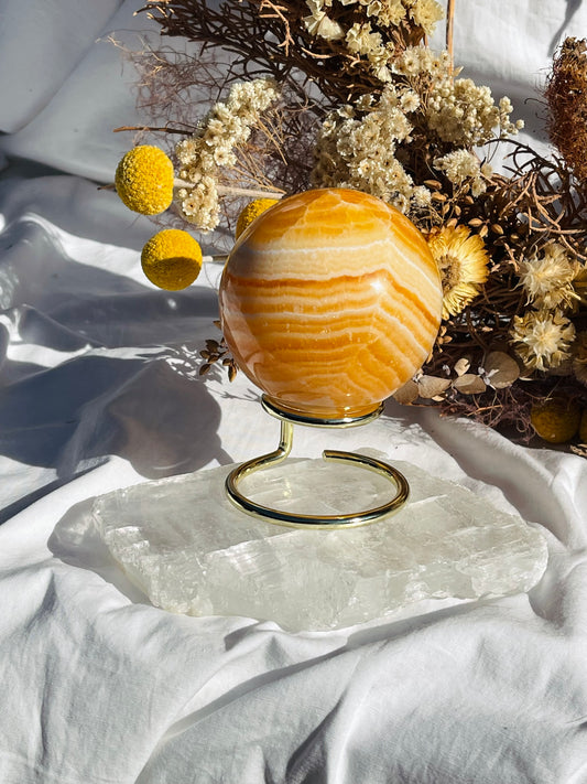 Orange Calcite Sphere