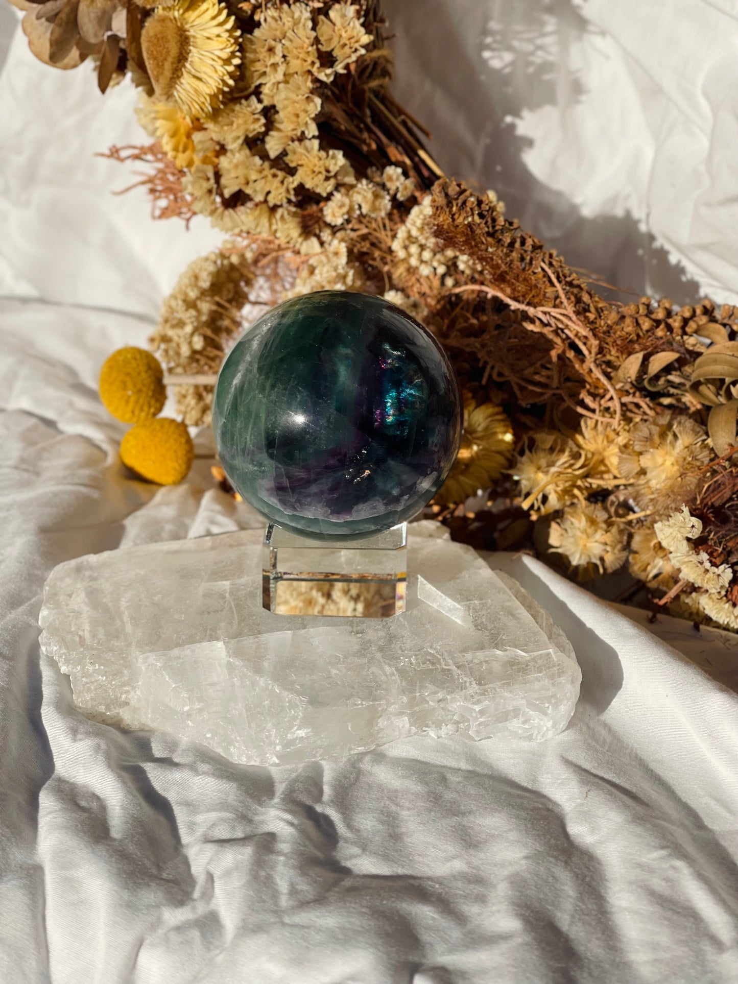 Rainbow Fluorite Sphere