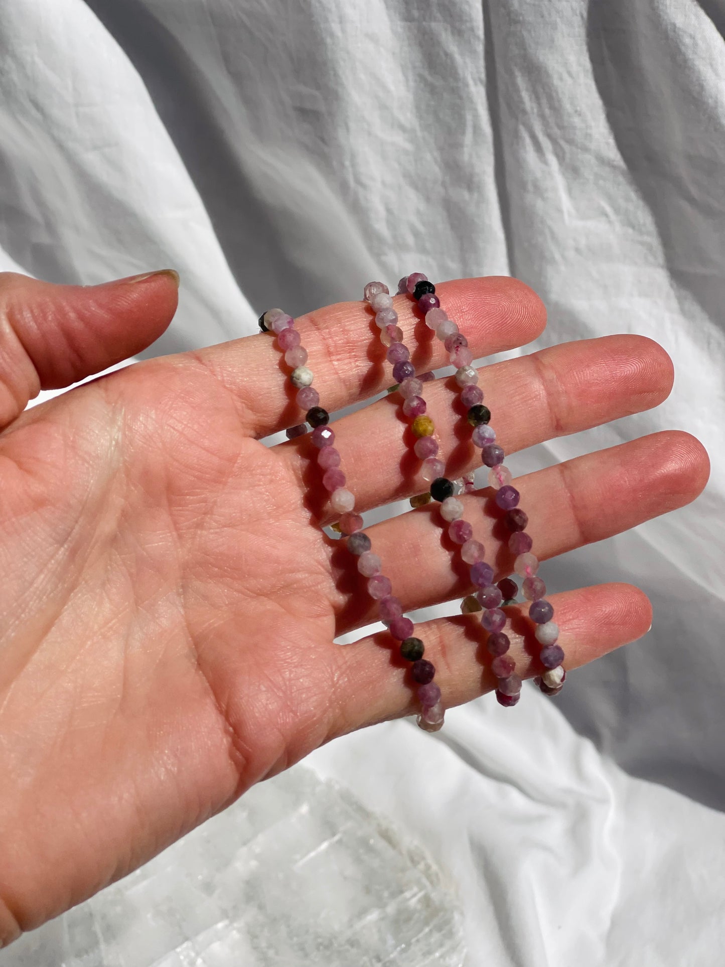 Pink Tourmaline Facet Bracelet