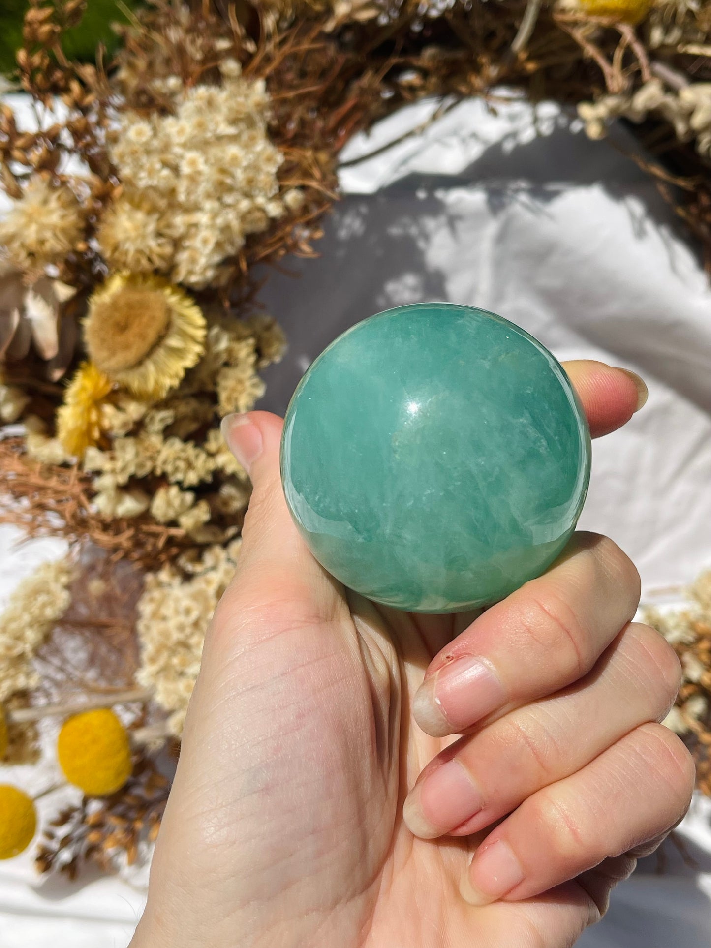 Green Fluorite Sphere #3