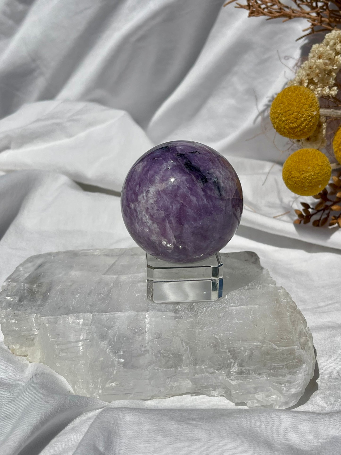 Lepidolite Sphere