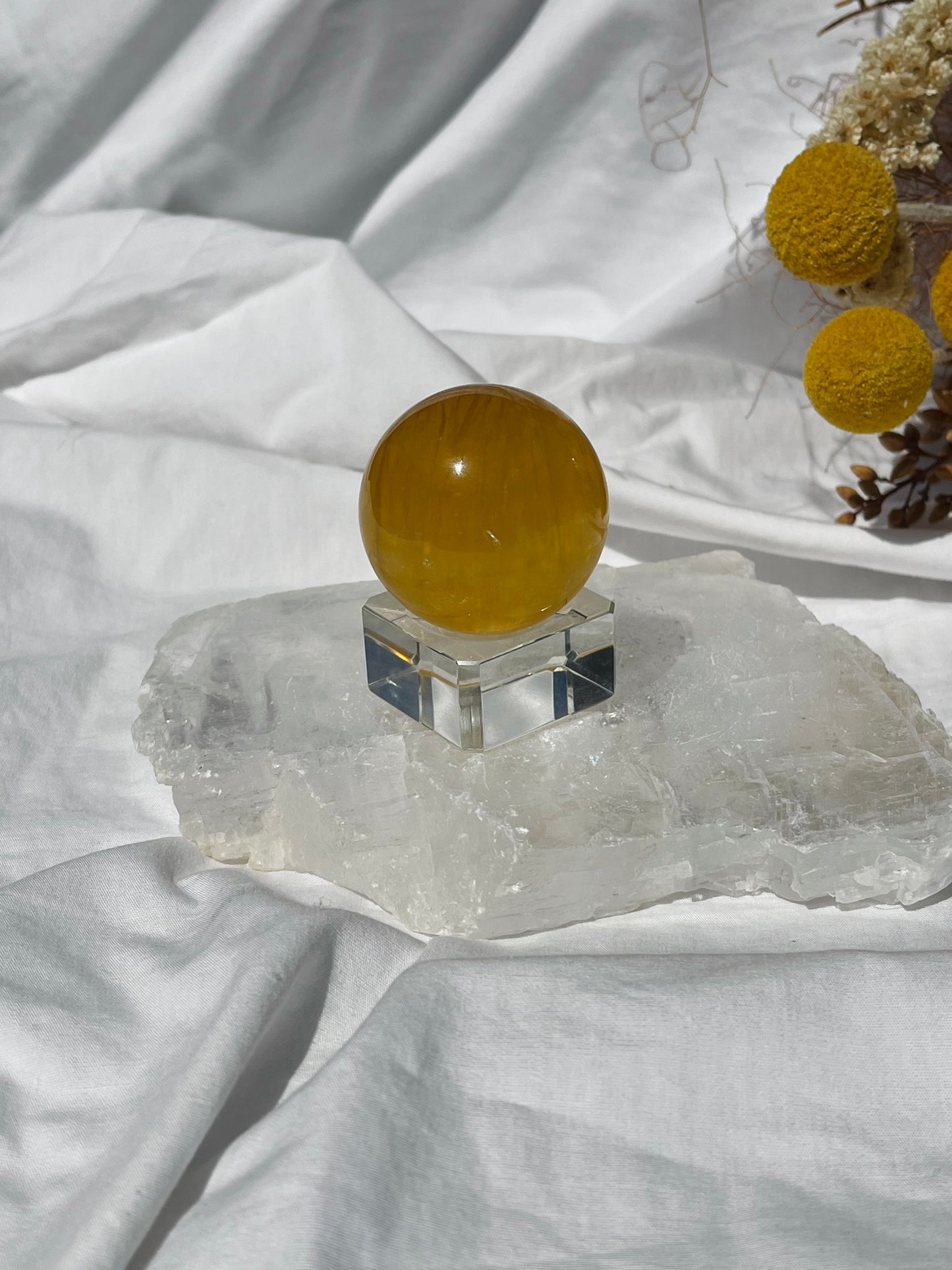 Yellow Fluorite Sphere #1