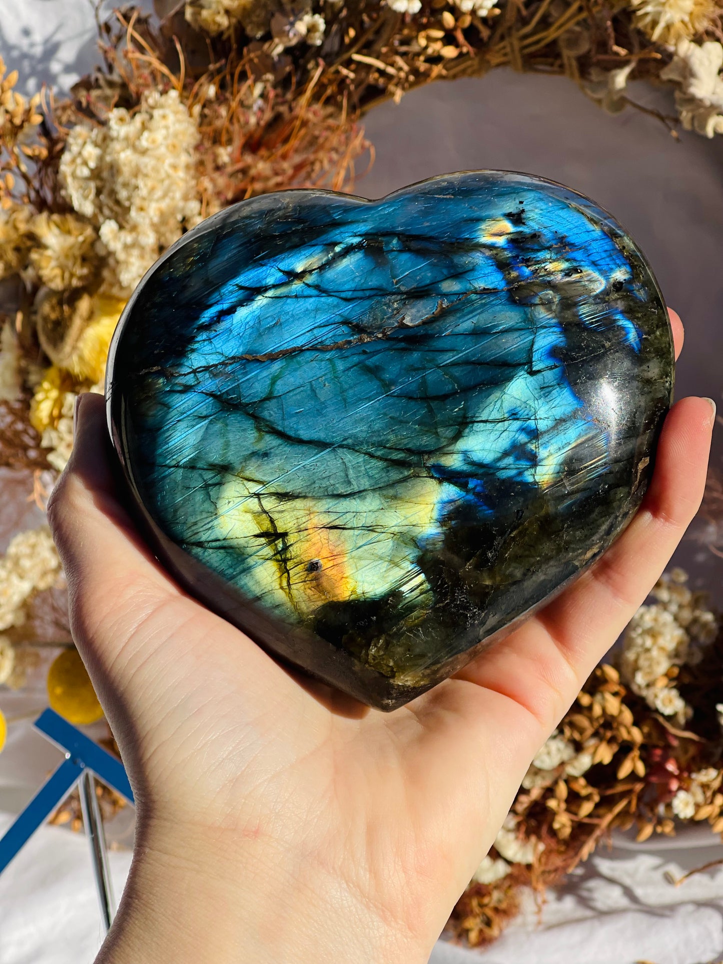 Labradorite Heart