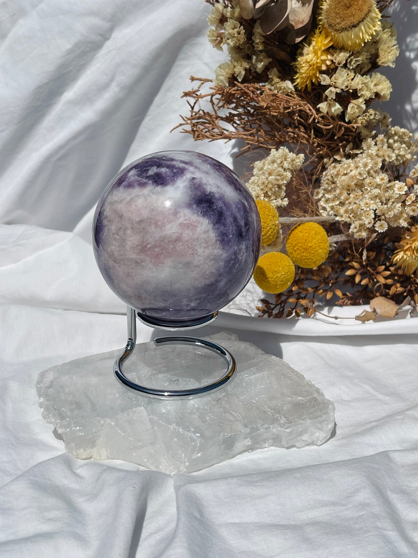 Lepidolite Sphere