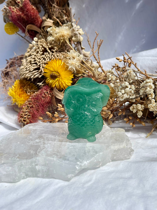 Green Aventurine Owl