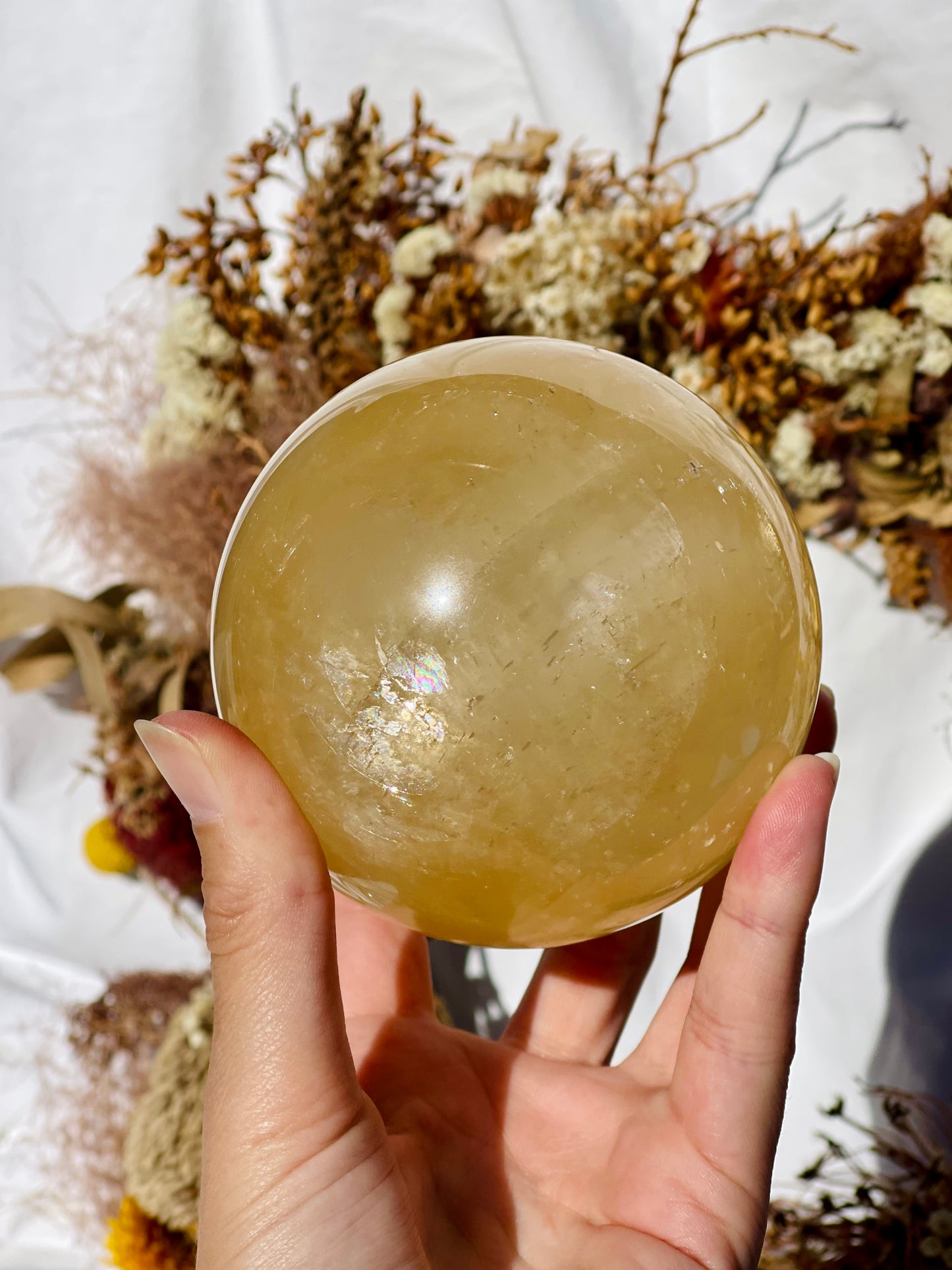 Honey Calcite Sphere A