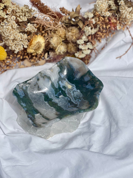 Moss Agate Bowl #1