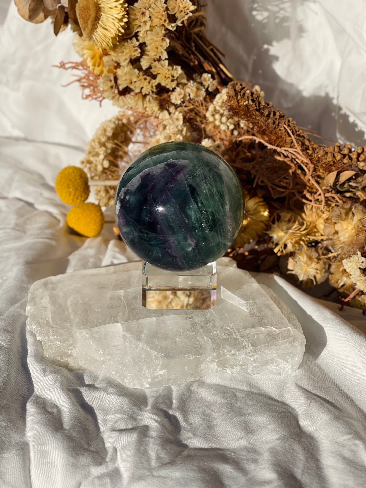 Rainbow Fluorite Sphere