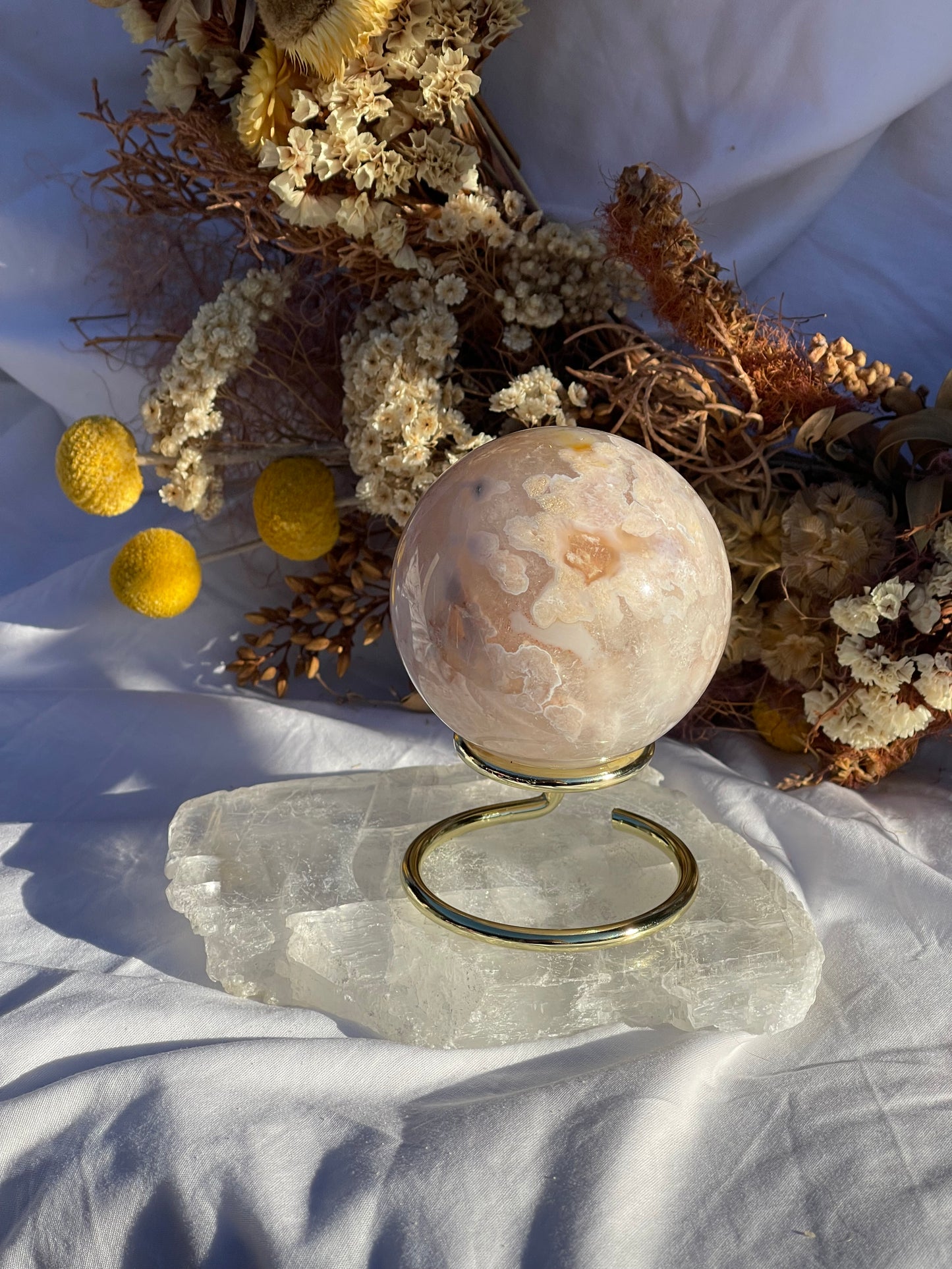 Flower Agate Sphere