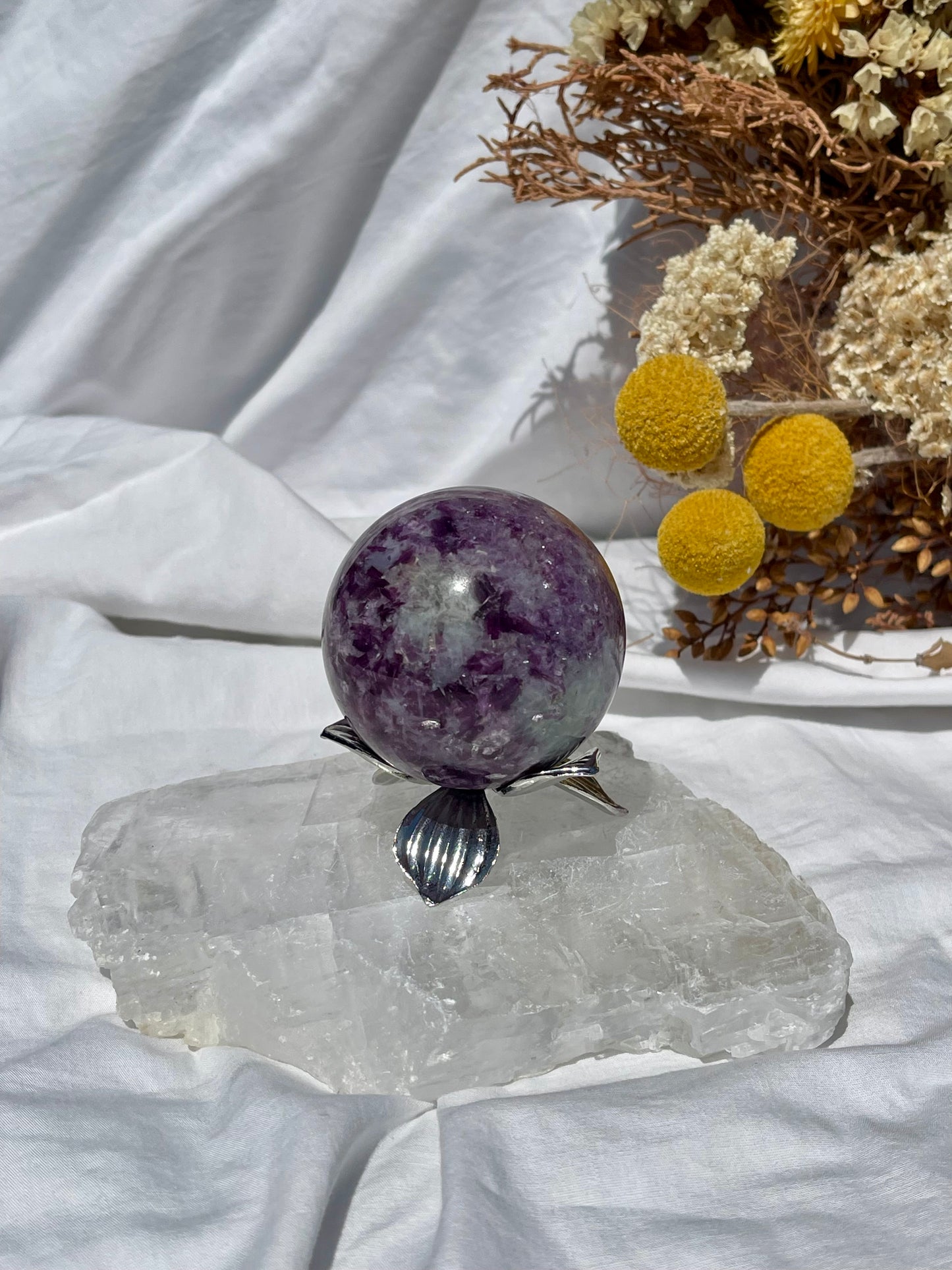 Lepidolite Sphere