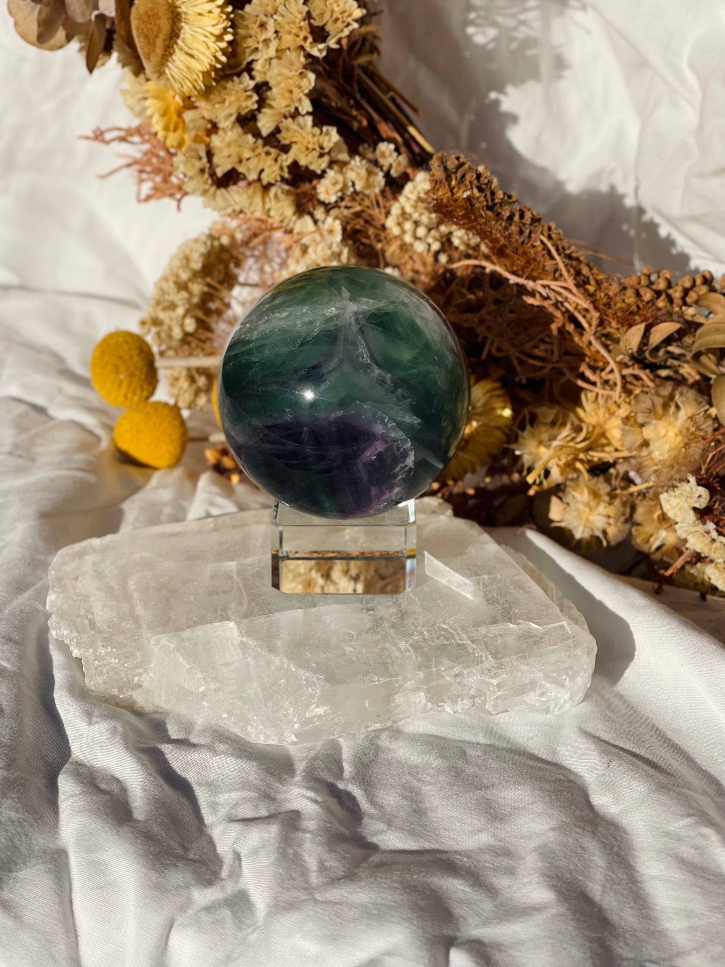 Rainbow Fluorite Sphere