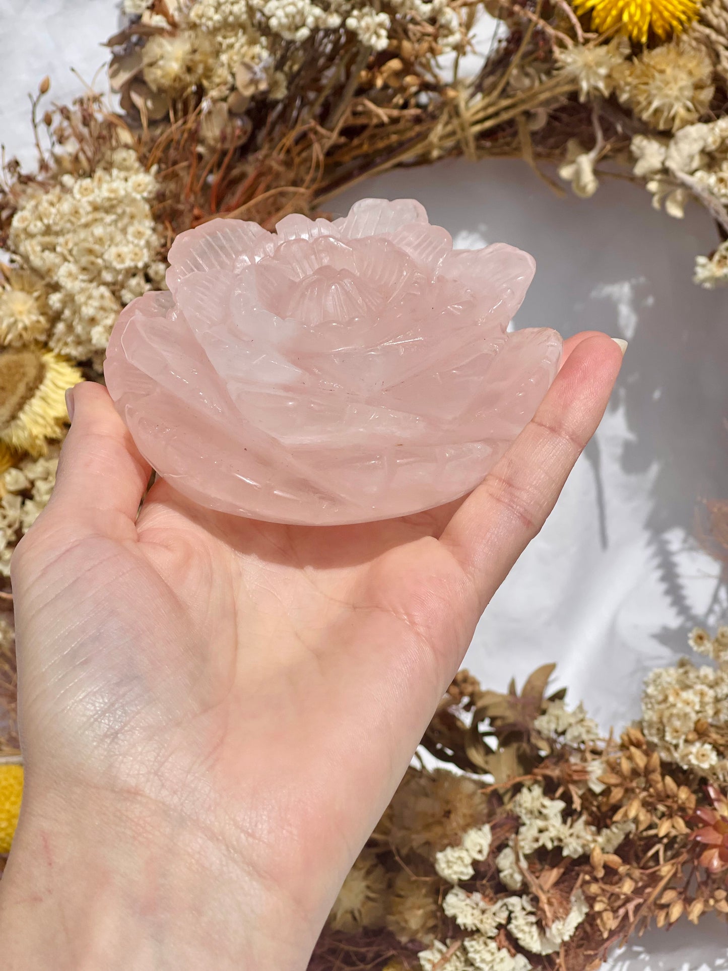 Rose Quartz Flower