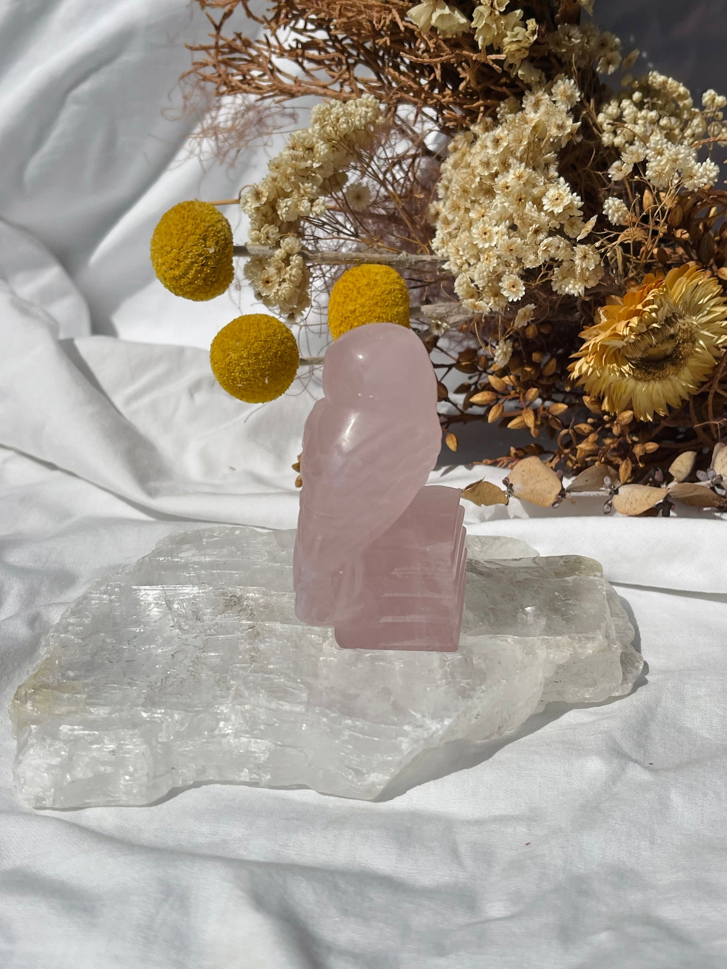 Rose Quartz Owl