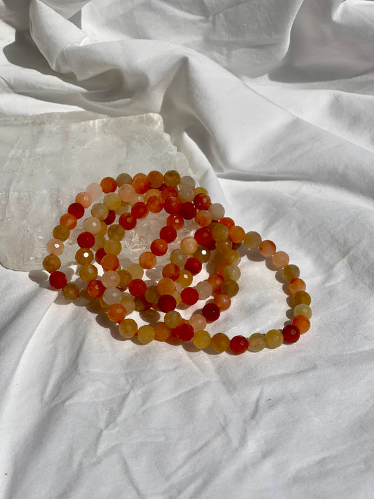 Orange Aventurine Facet Bracelet | 8mm