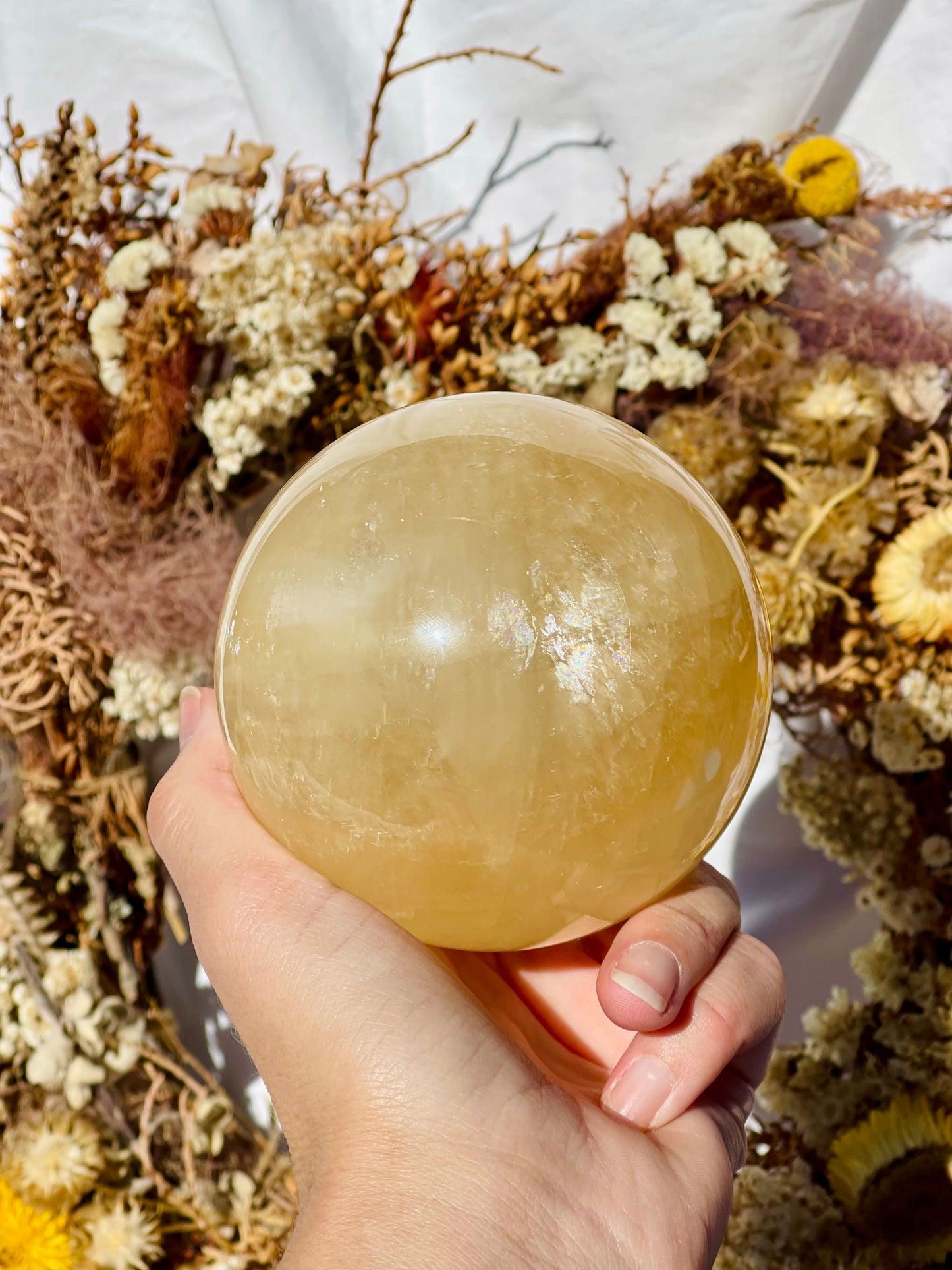 Honey Calcite Sphere A