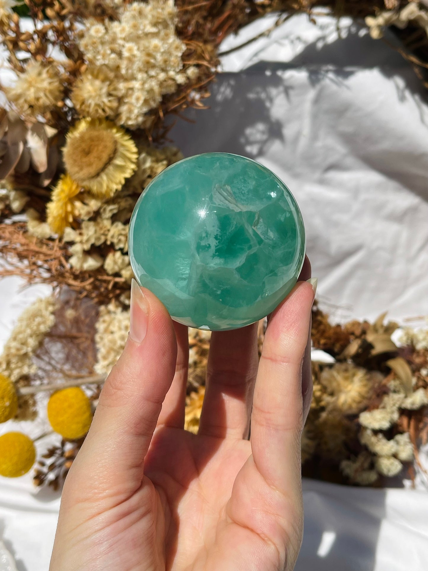 Green Fluorite Sphere #3
