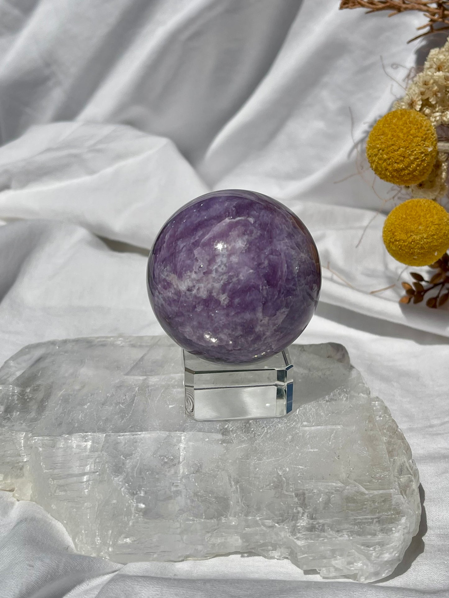 Lepidolite Sphere