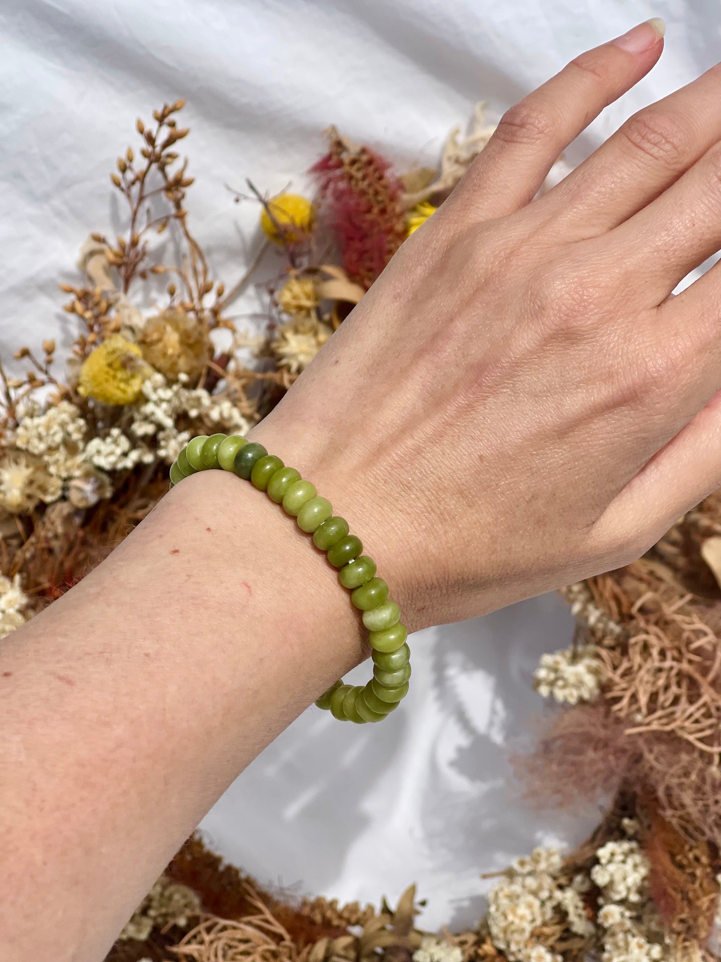 Lemon Jade Donut Bracelet