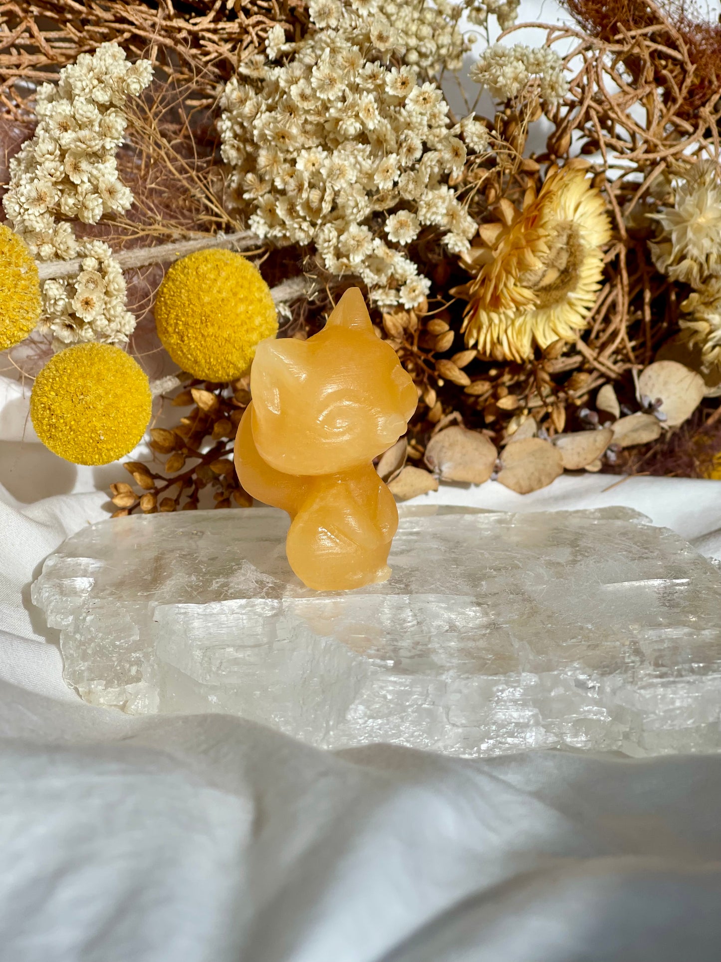 Orange Calcite Fox