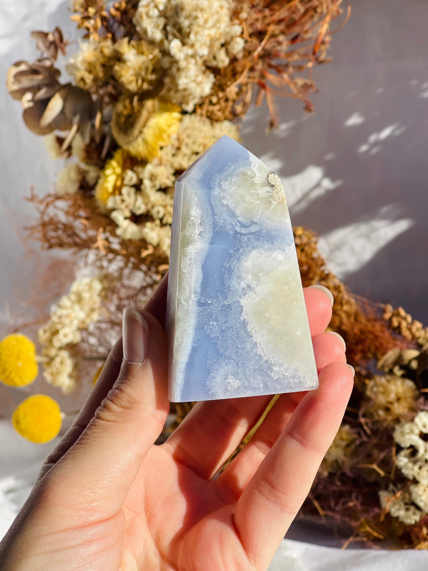 Blue Lace Agate Point #1