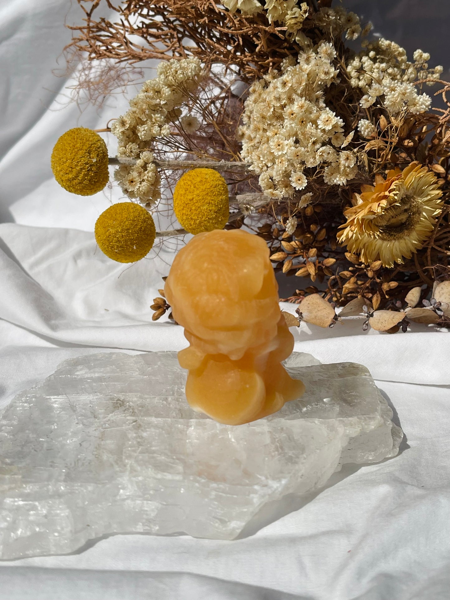 Orange Calcite Baby Lion
