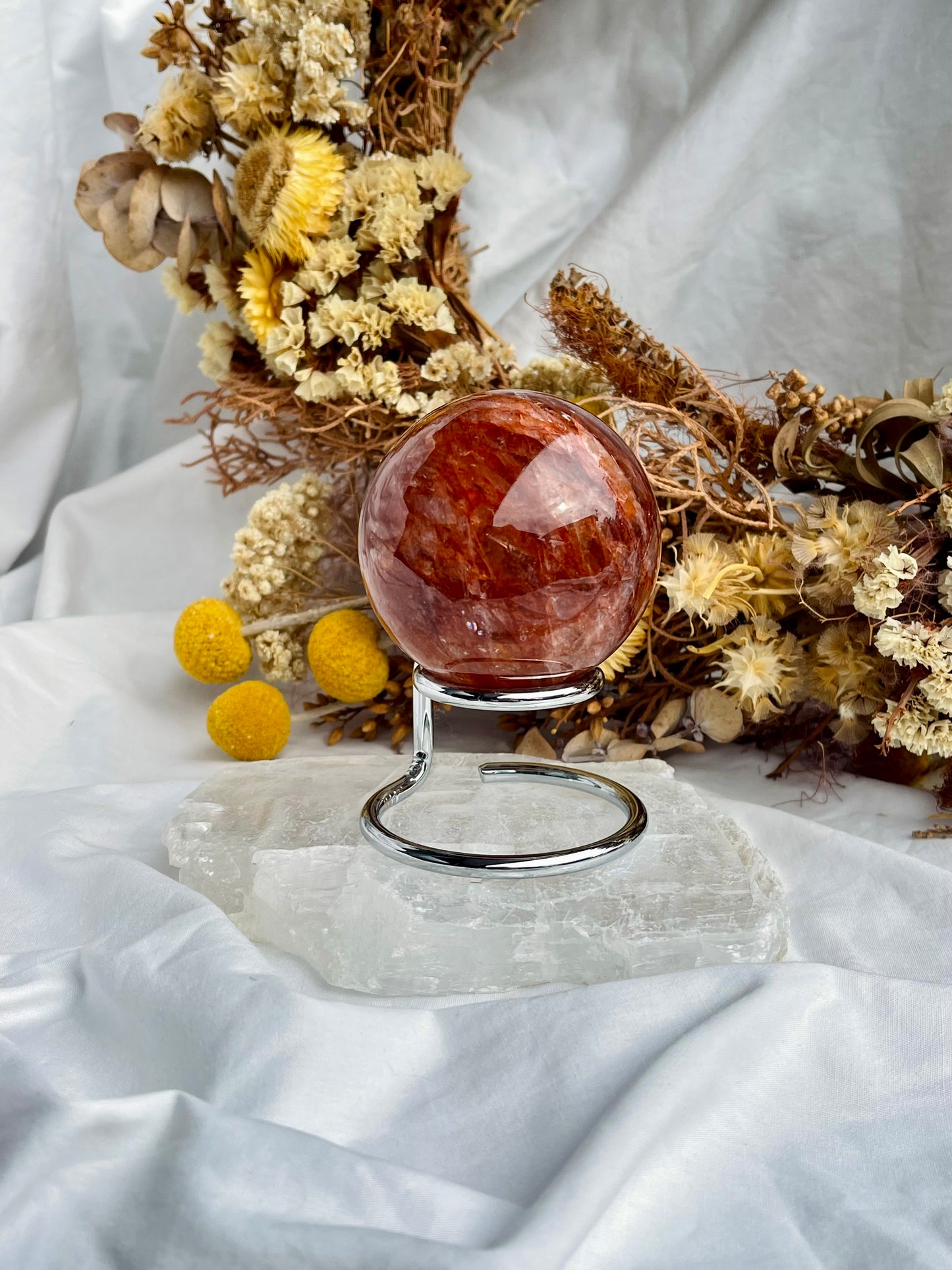 Fire Quartz Sphere