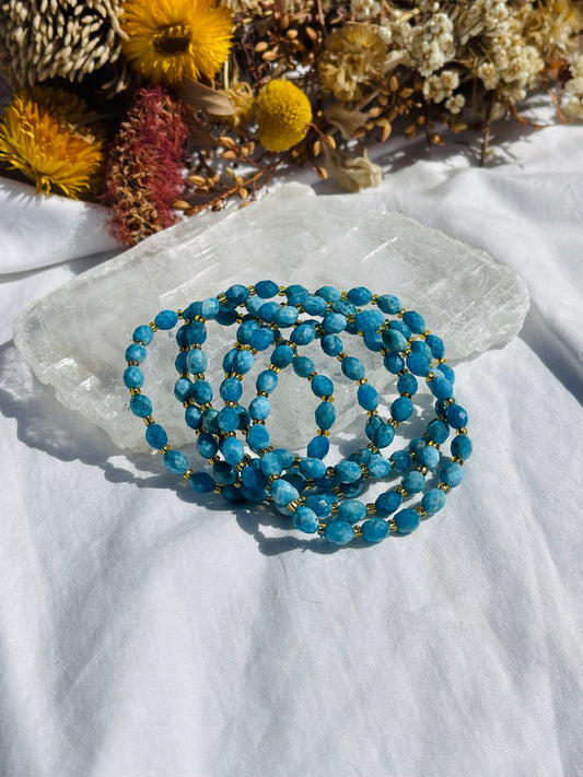Apatite Faceted Bracelet