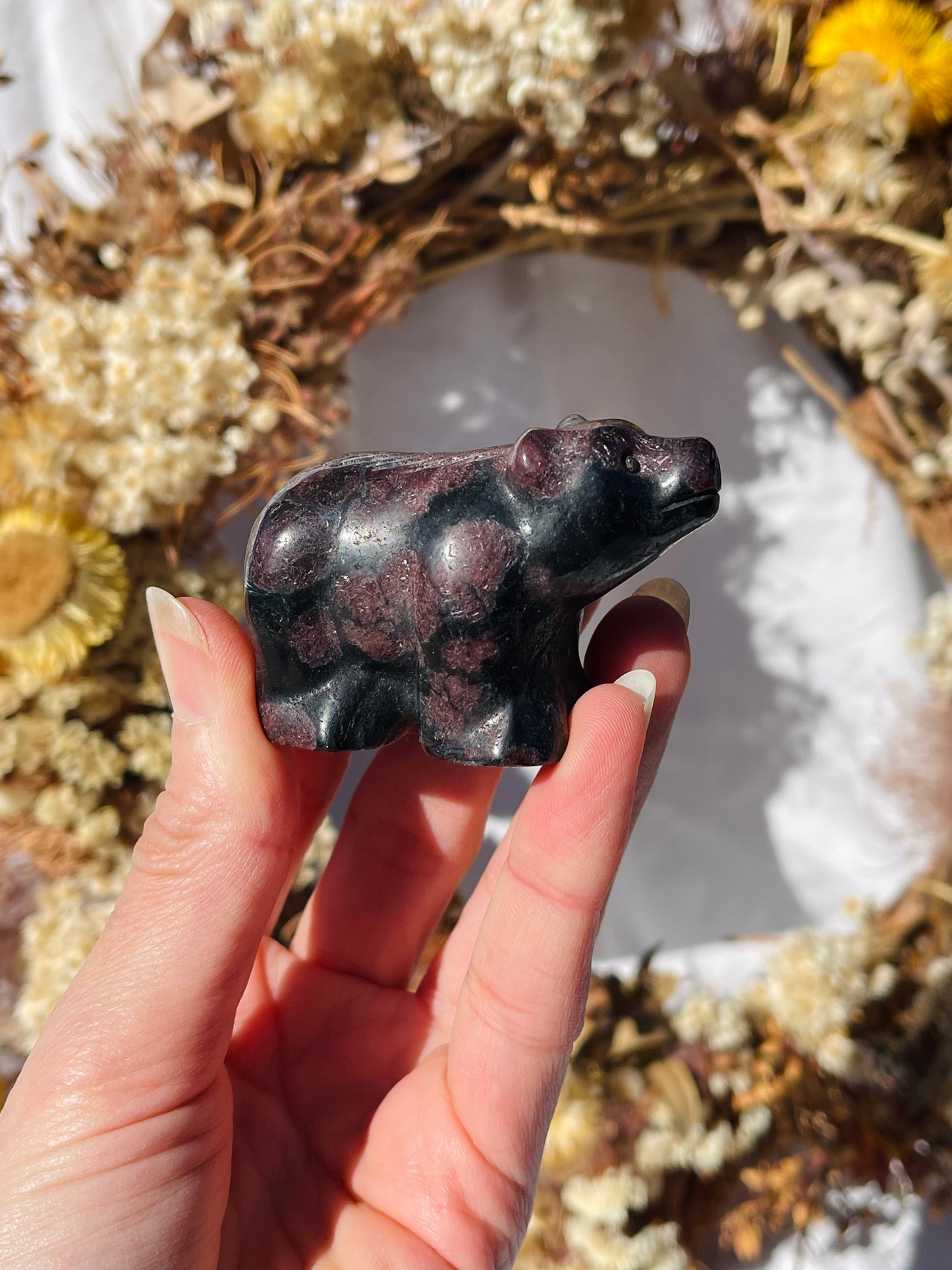 Garnet Astrophylite Bear