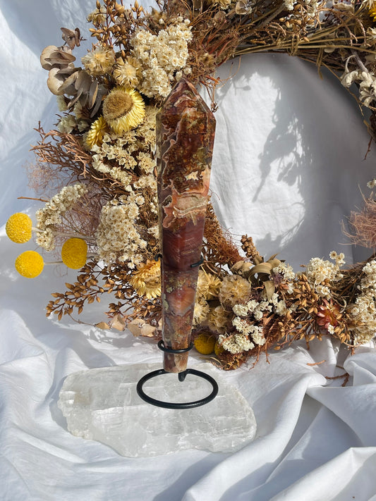 Red Moss Agate Wand