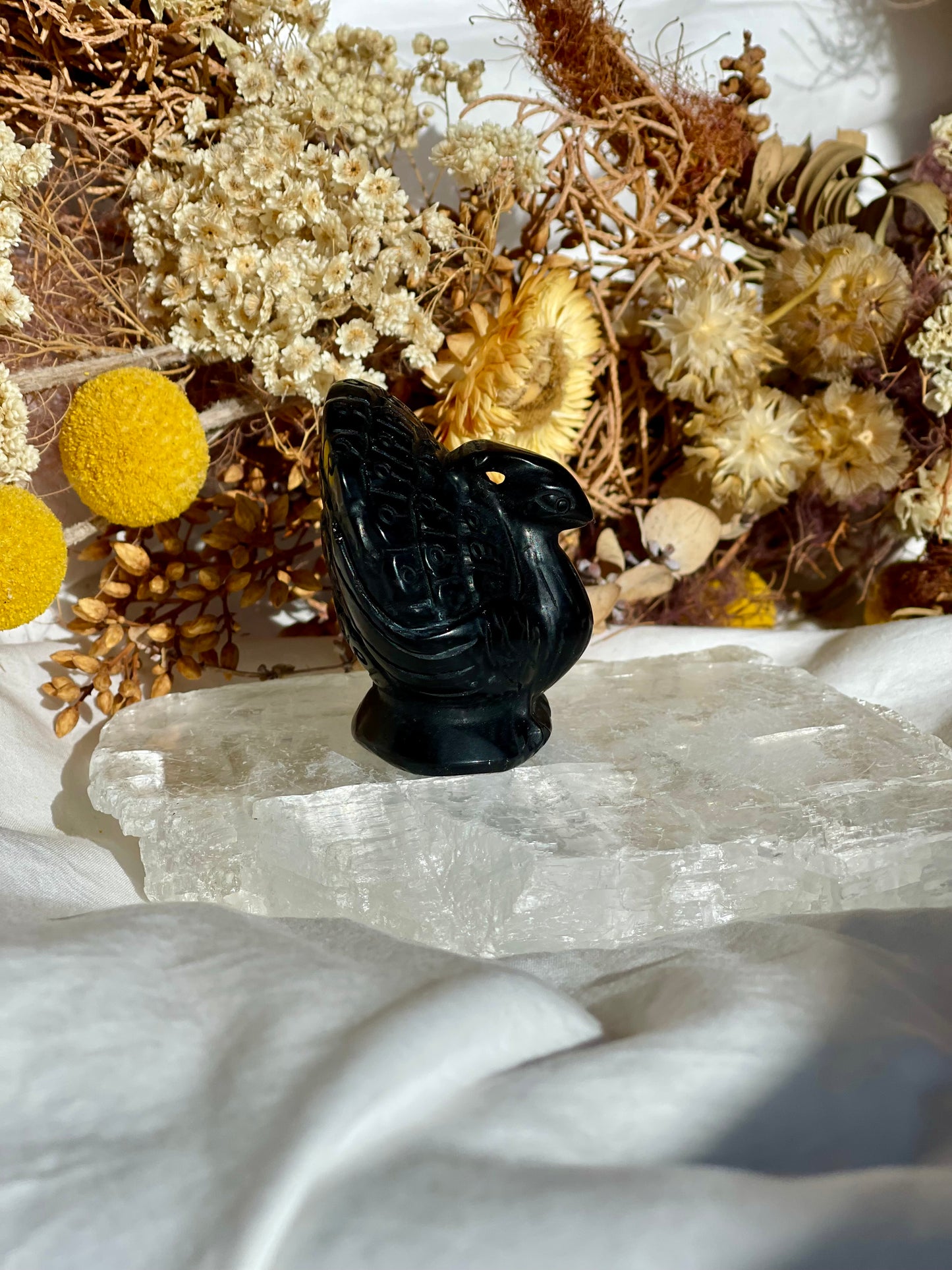 Black Obsidian Peacock