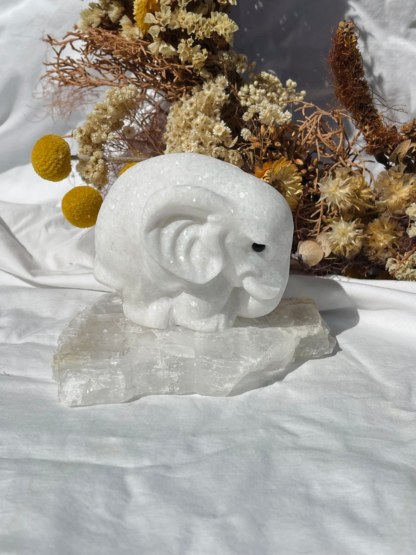 White Jade Elephant
