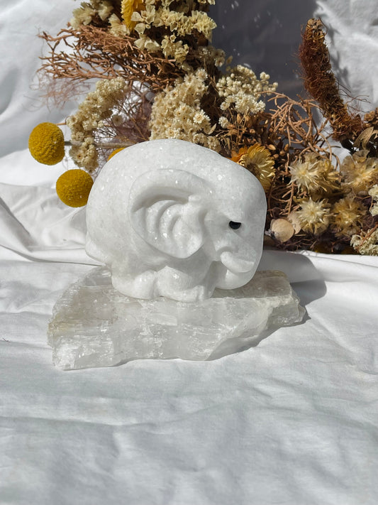 White Jade Elephant