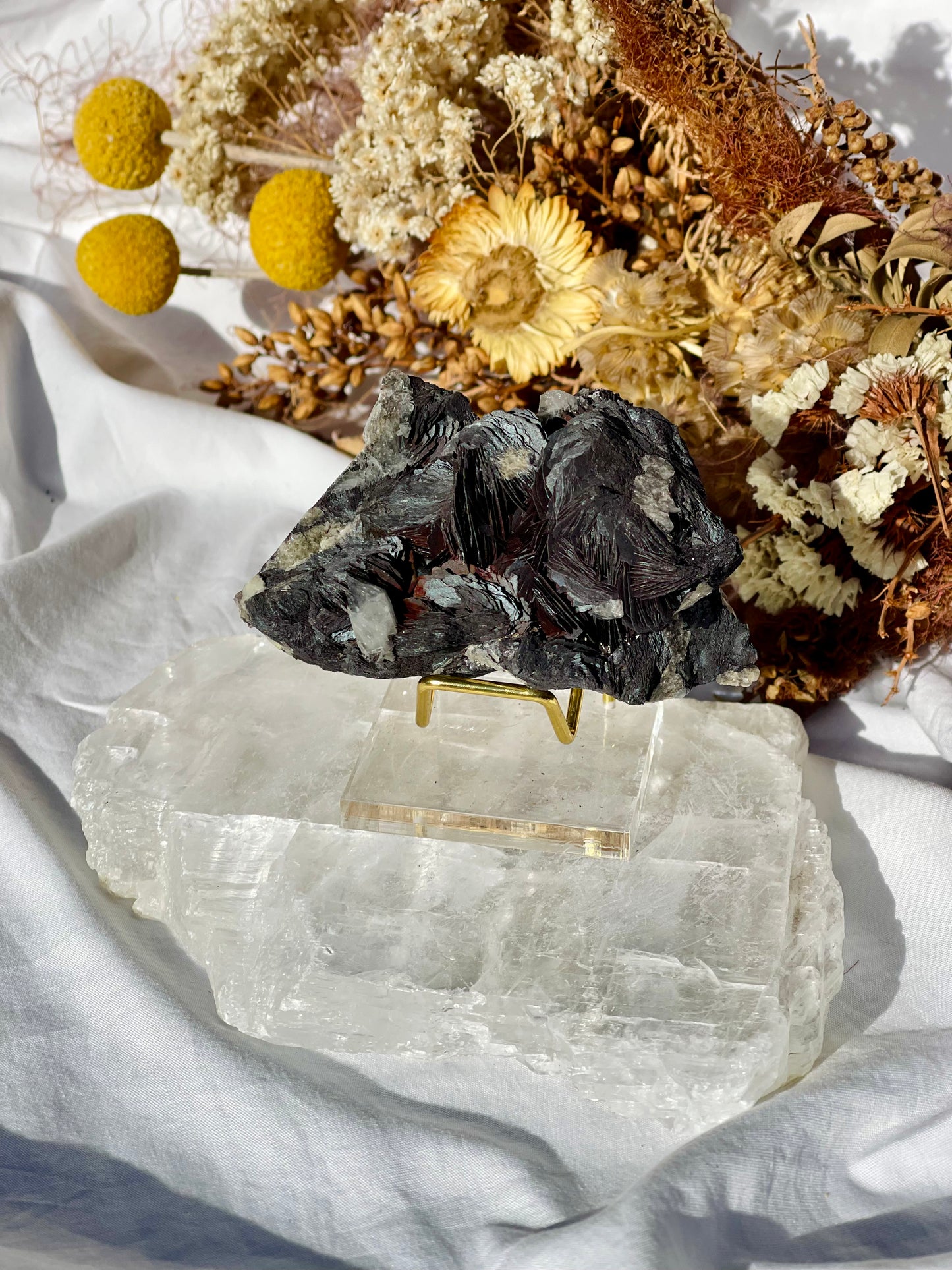 Black Rose Specularite With Quartz #1