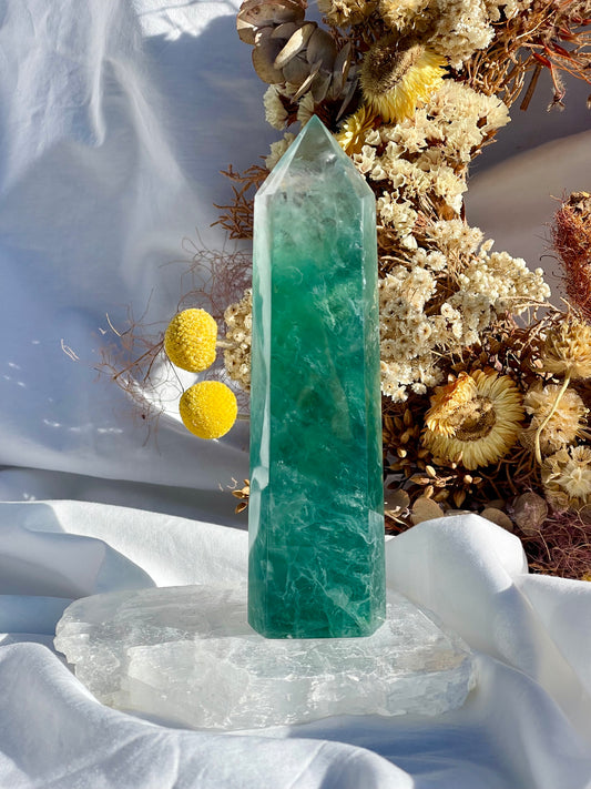 Green Fluorite Point