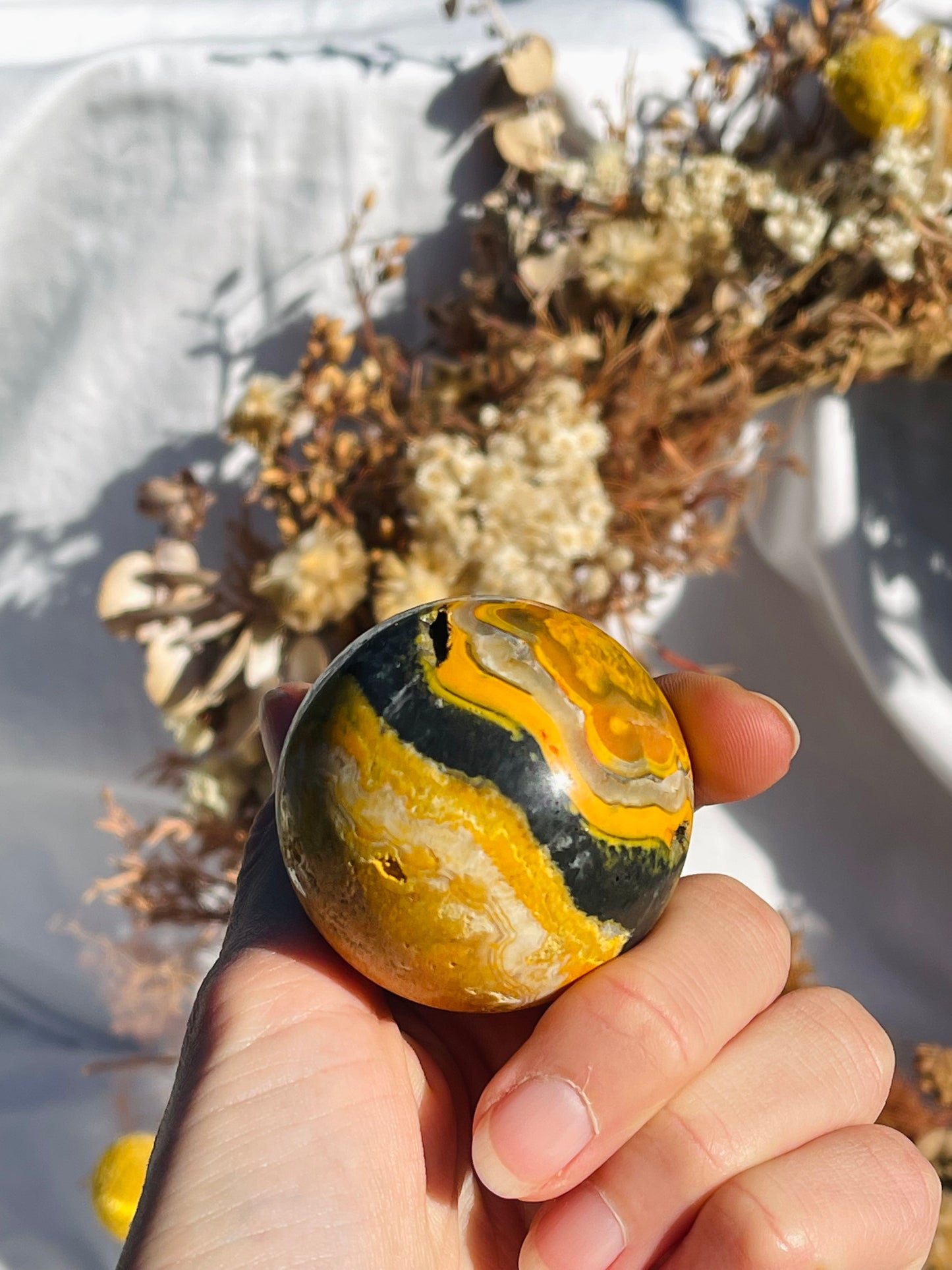 Bumble Bee Jasper Sphere