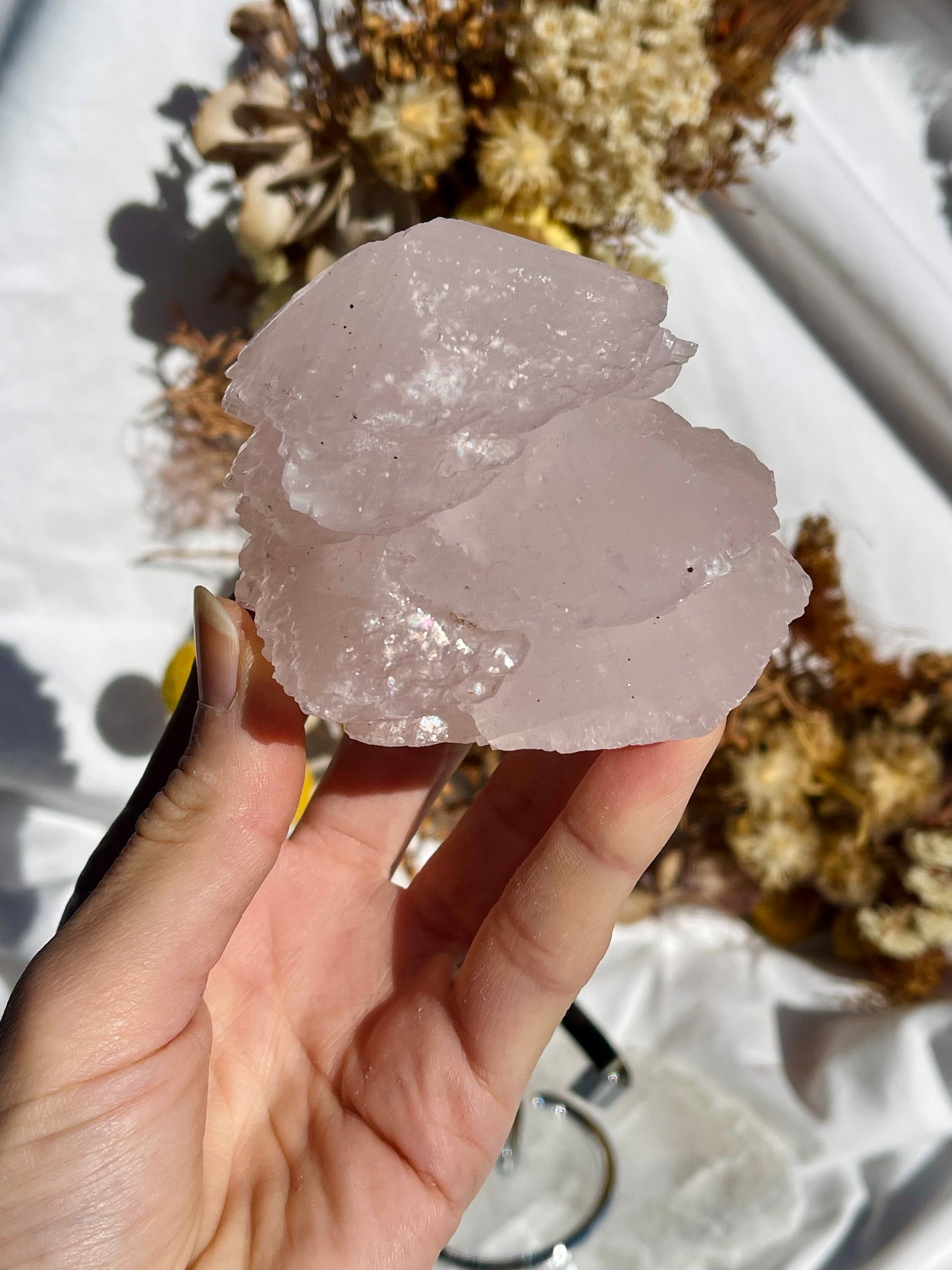 Pink Calcite Pagoda Specimen