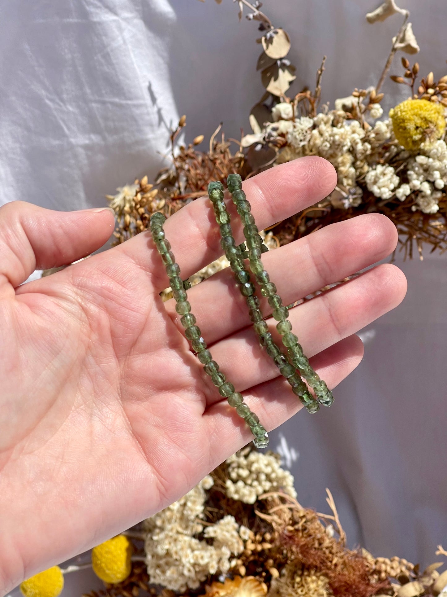 Diopside Faceted Bracelet