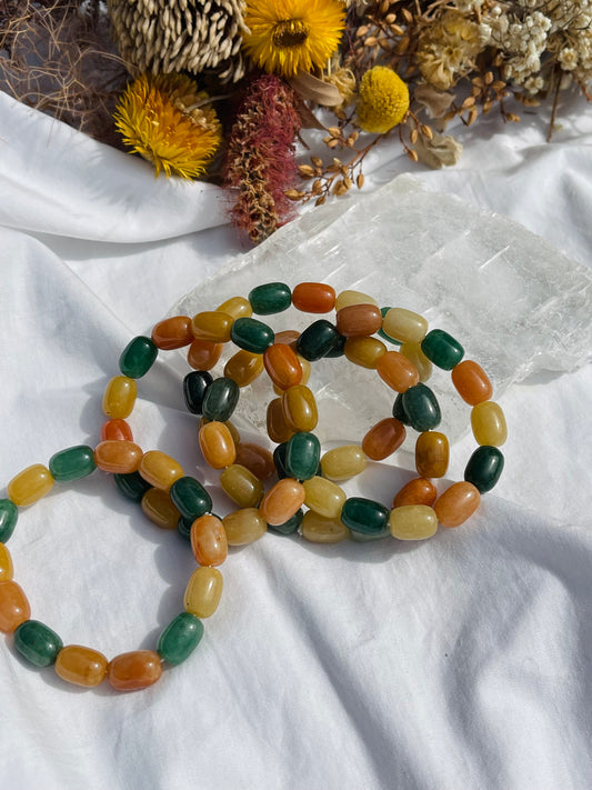 Green & Yellow Aventurine Mixed Bracelet