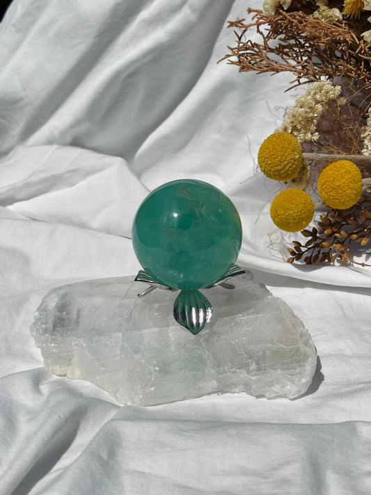 Green Fluorite Sphere #3