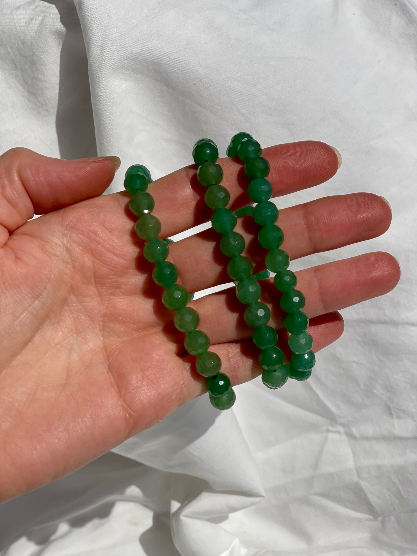 Green Aventurine Facet Bracelet
