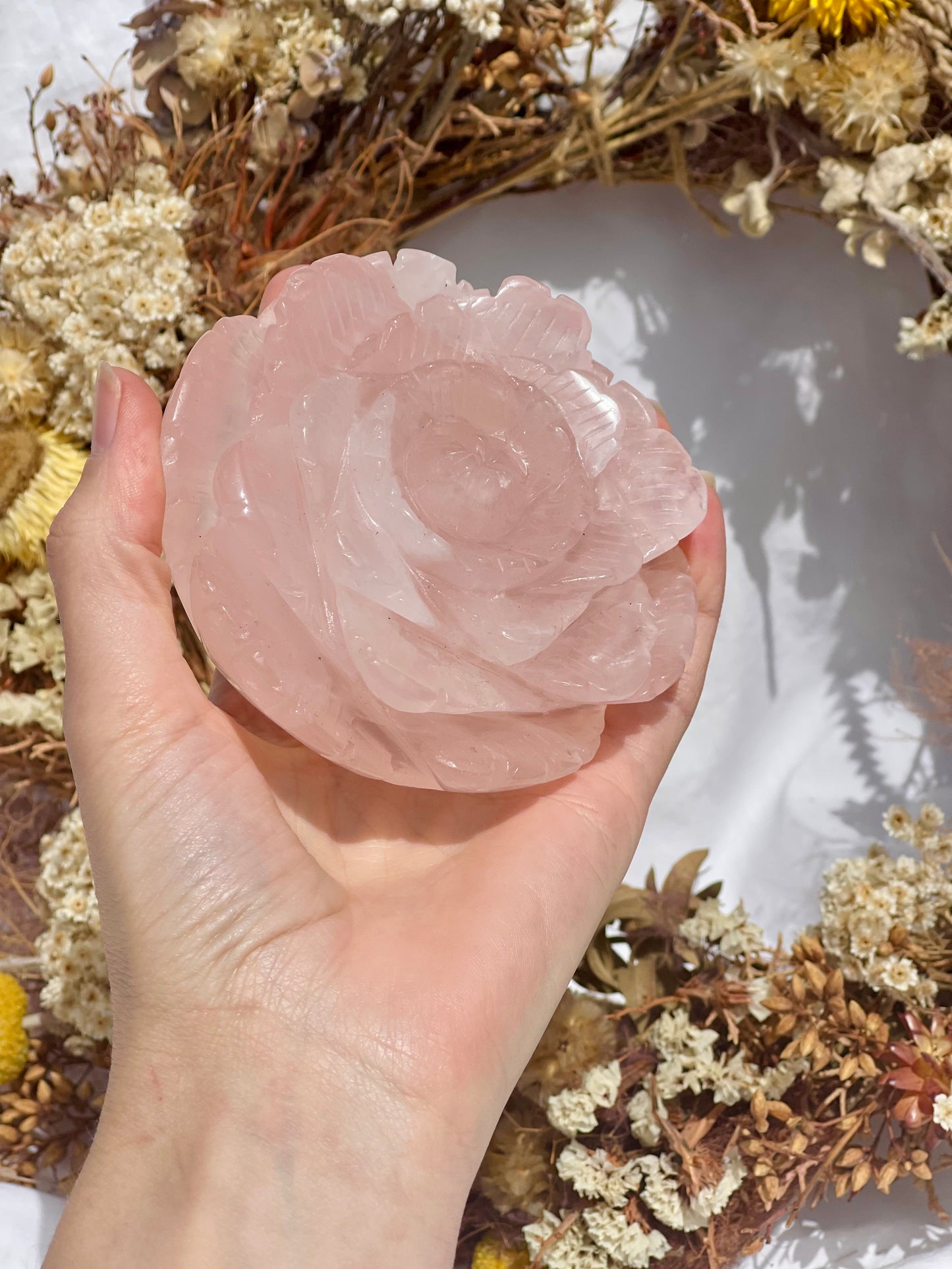 Rose Quartz Flower