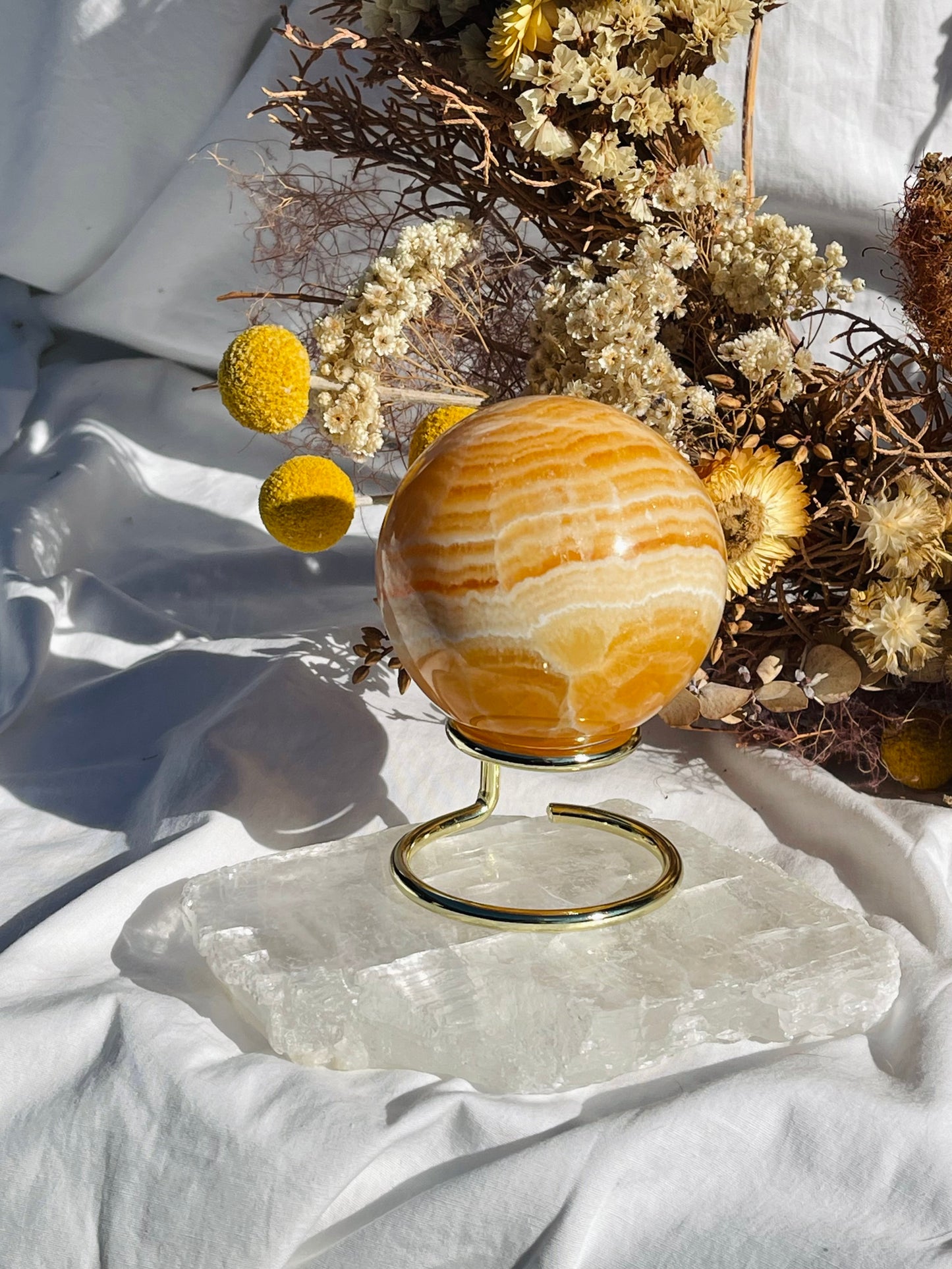 Orange Calcite Sphere