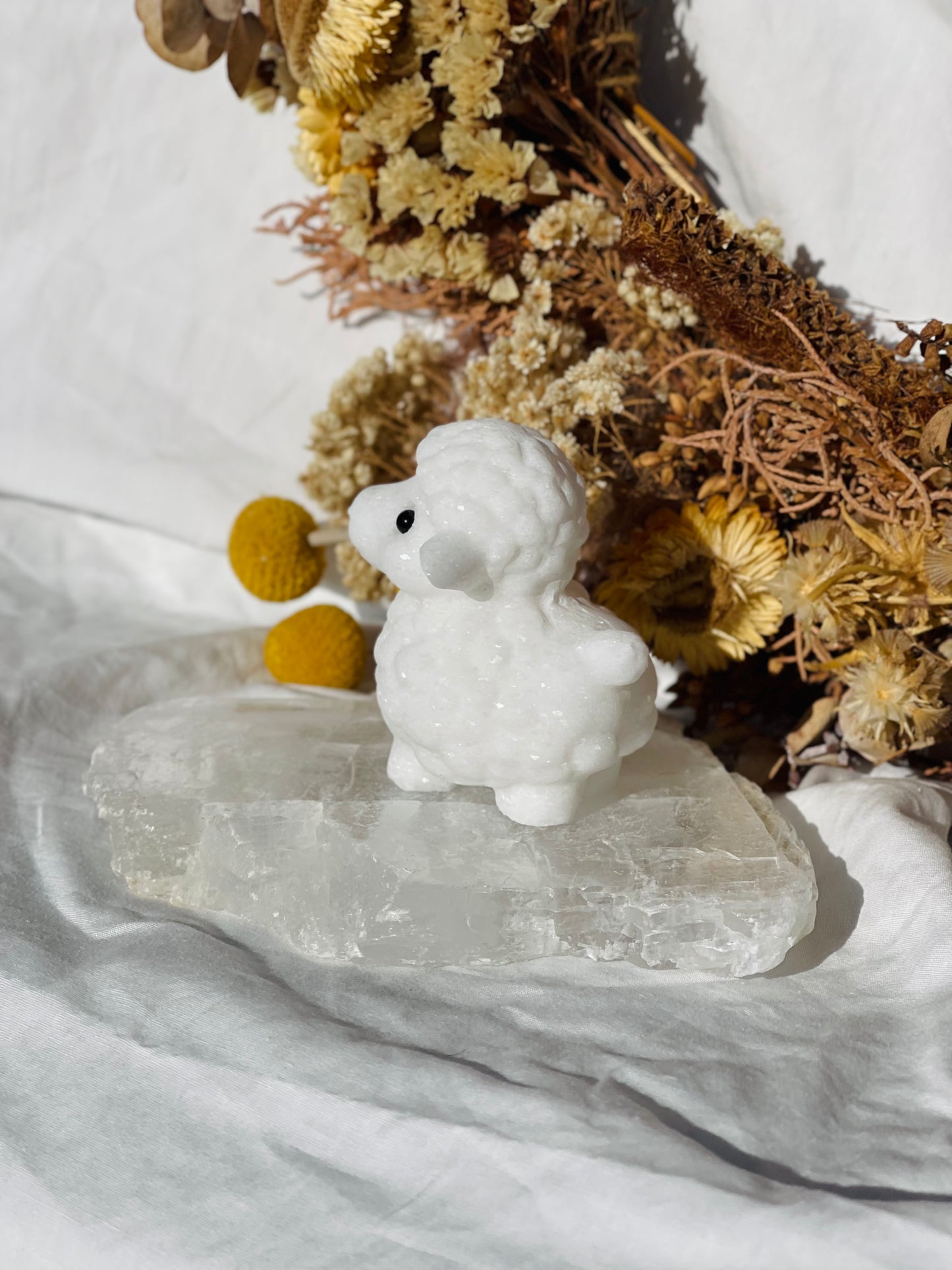 White Jade Standing Sheep