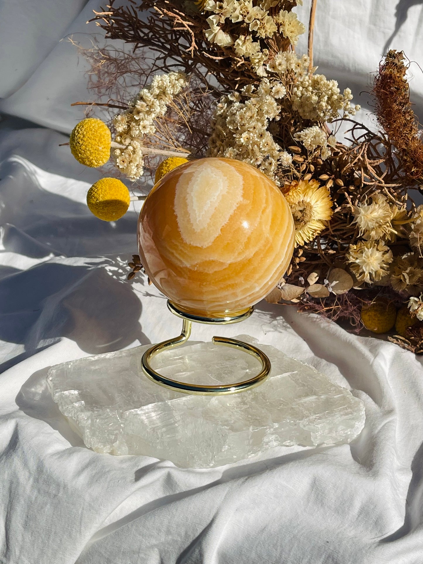 Orange Calcite Sphere