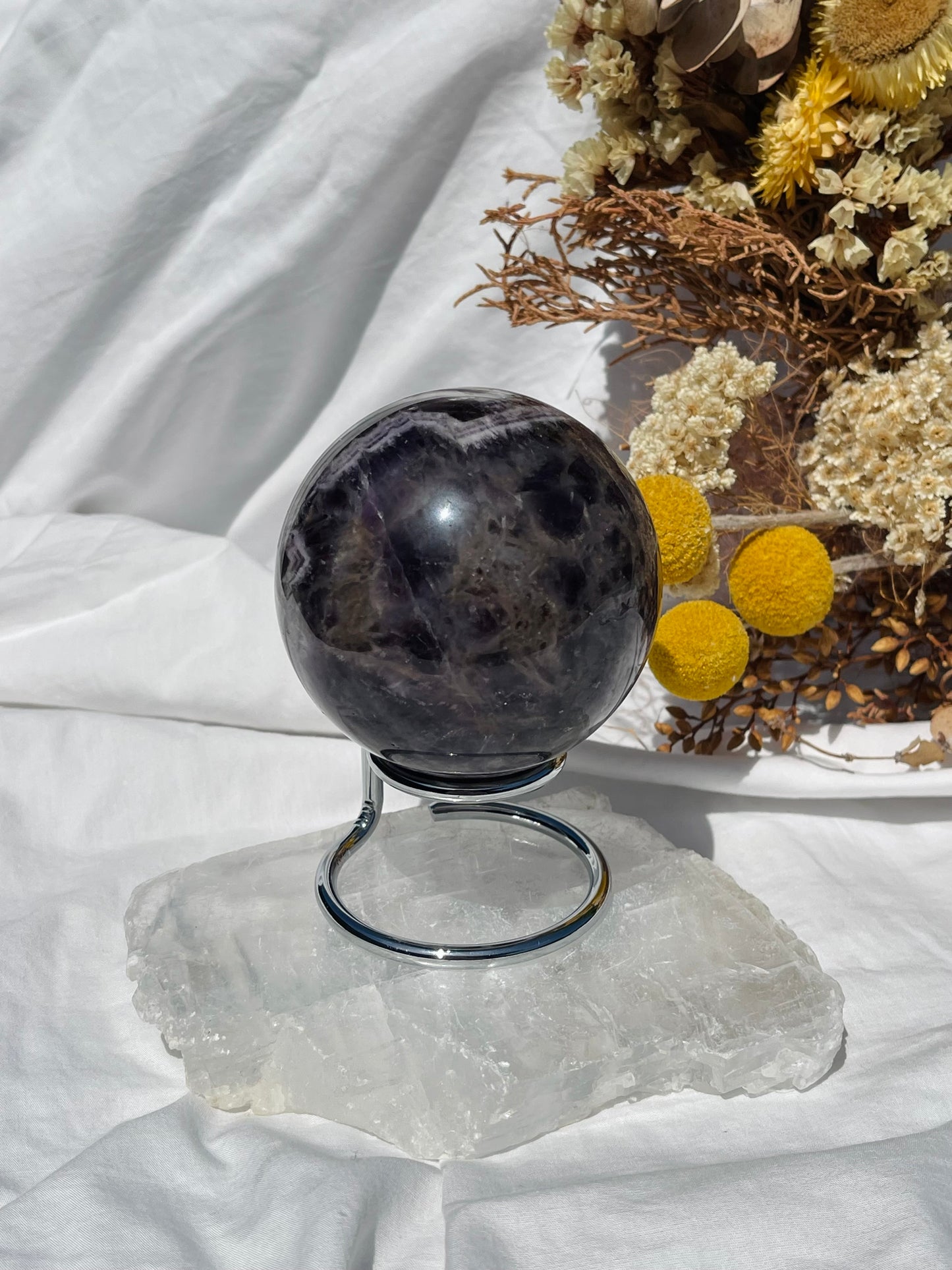 Chevron Amethyst Sphere
