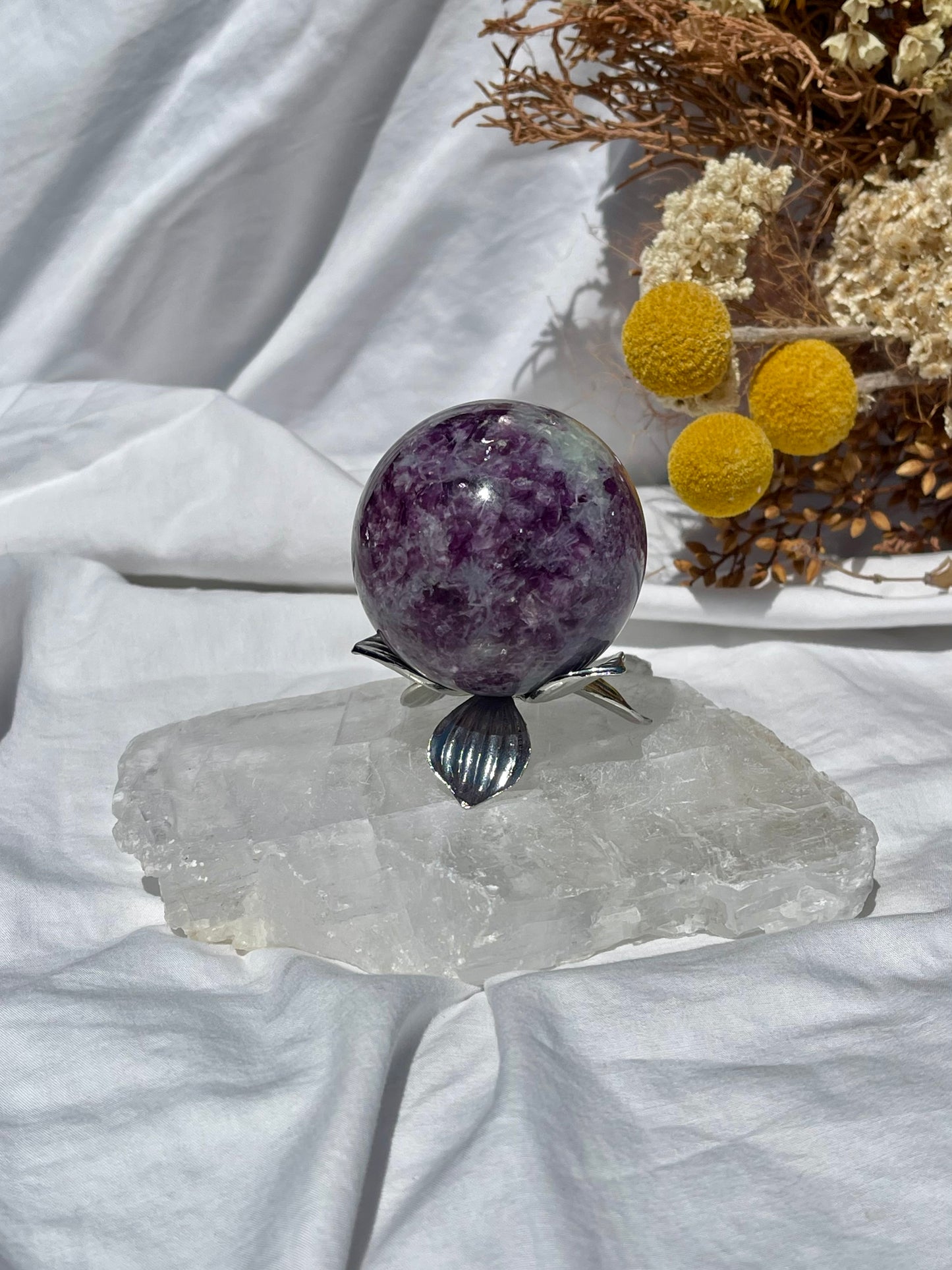 Lepidolite Sphere