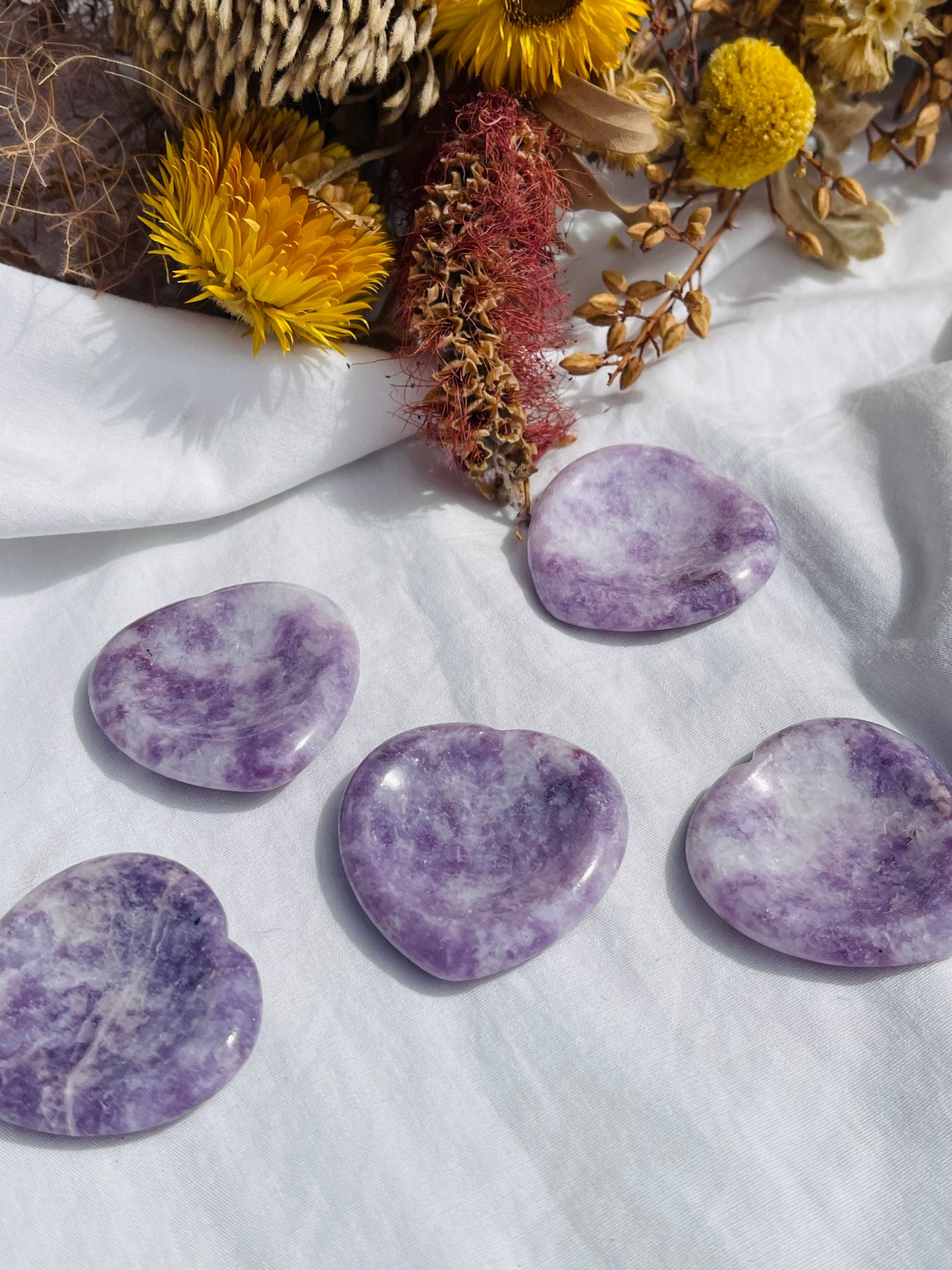 Lepidolite Heart Worry Stone